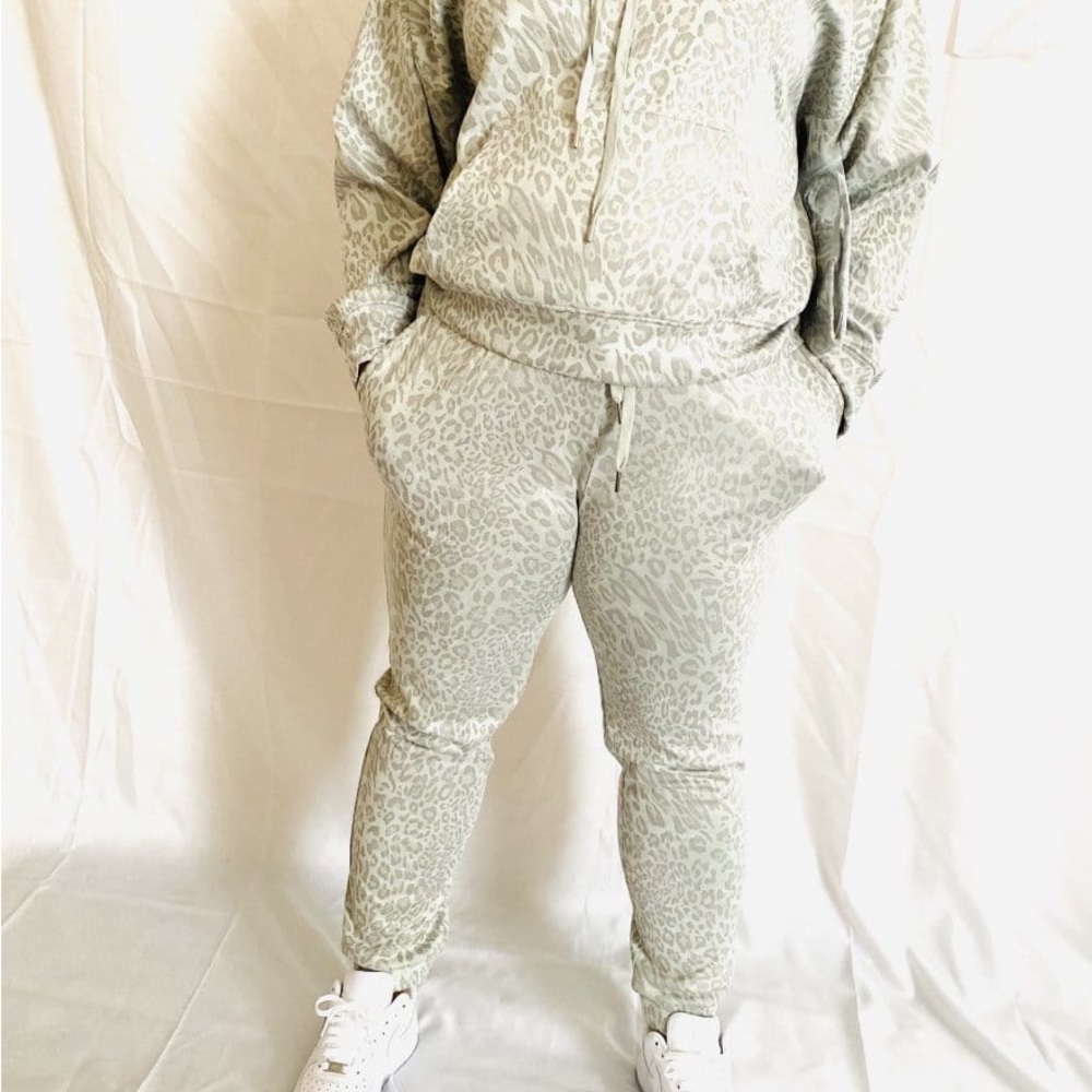 Cheetah Suede Jogger Set